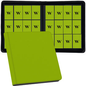 WUTONMU 12-pocket binder in apple green keeps cards neatly organized and easy to browse.