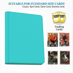 WUTONMU teal binder highlighting side-loading pockets for easy insertion.