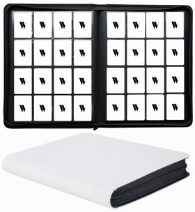 WUTONMU 16-pocket binder with side-loading pockets for easy card insertion