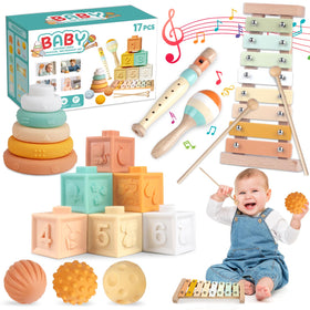 Wuzhineisn 6-in-1 baby toys xylophone for early rhythm and hand-eye coordination.