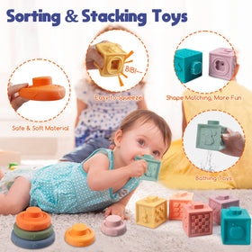 Wuzhineisn embossed blocks with patterns aid tactile learning