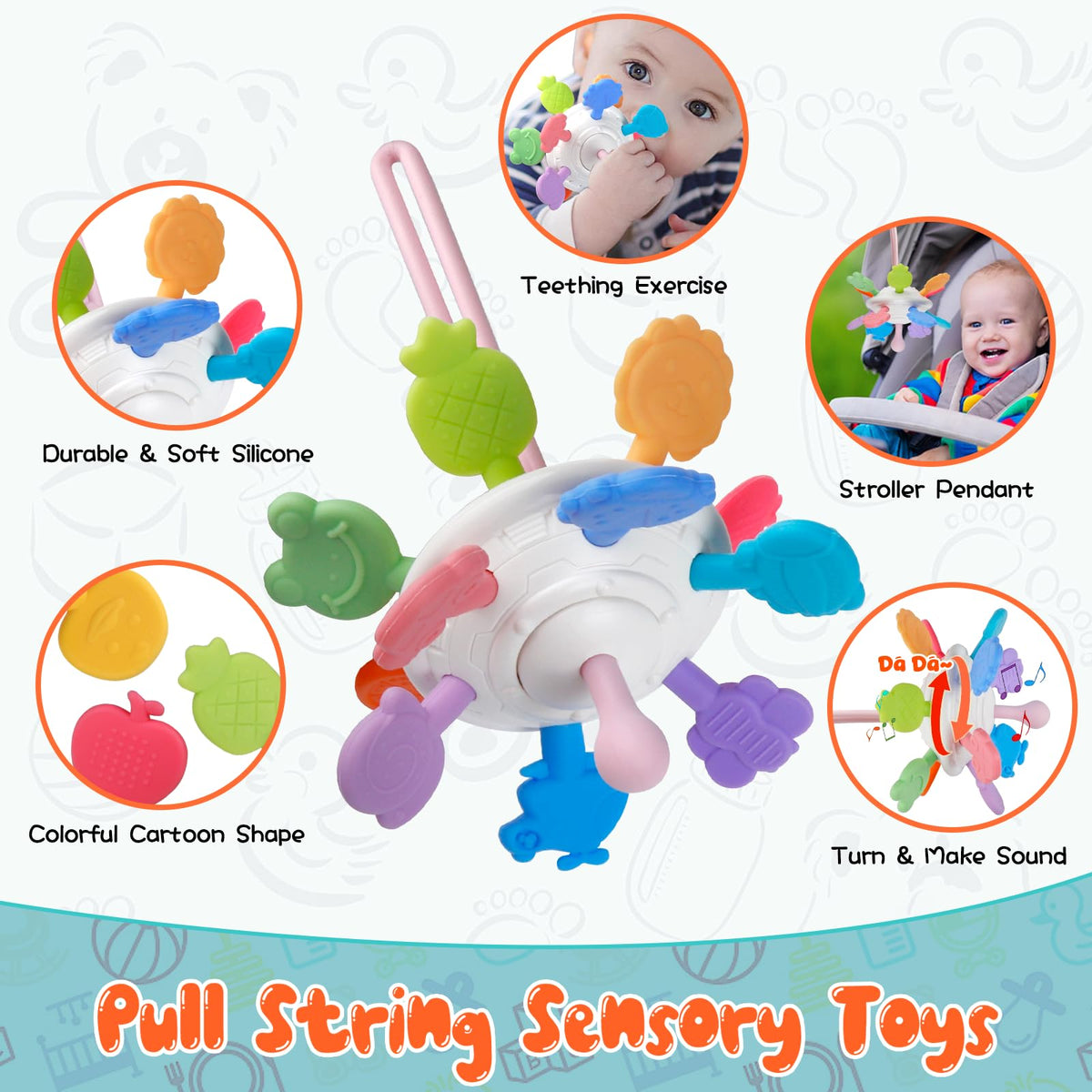 Wuzhineisn sensory cube bath toy offers varied textures for bath time exploration