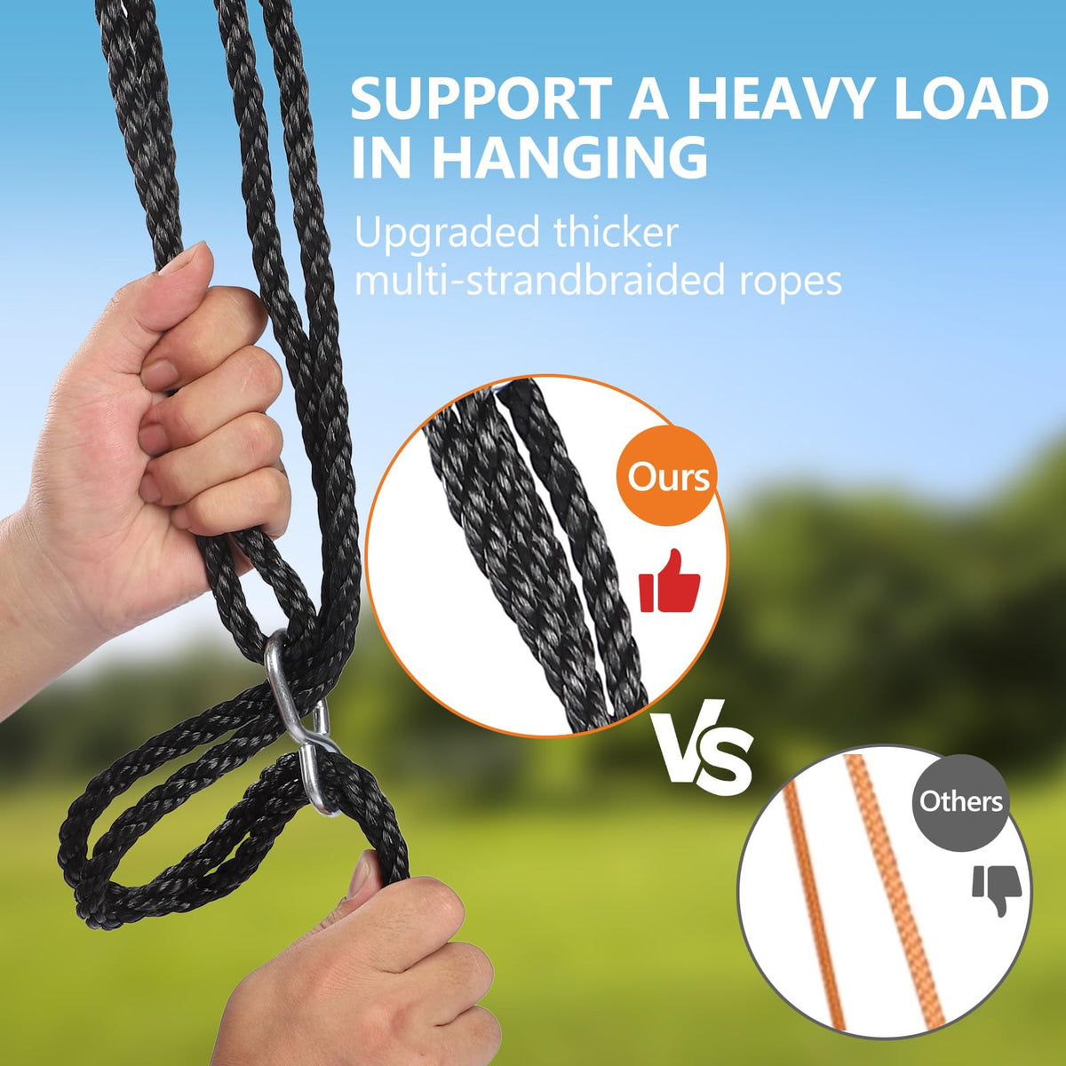 WV Wonder View adjustable ropes adapt to different tree heights for flexible installation.