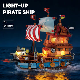 WVINVW pirate ship cabin interior lit to highlight craftsmanship