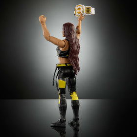 WWE Alba Fyre figure demonstrates dynamic poses for shelf display.