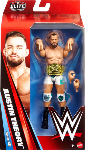 WWE Austin Theory collection display-ready pose options for fans.