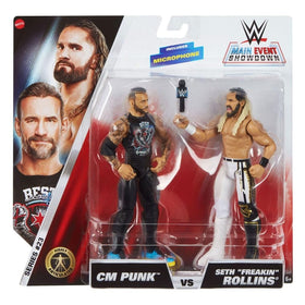 WWE CM Punk main event 2-pack 23 box artwork close-up for display