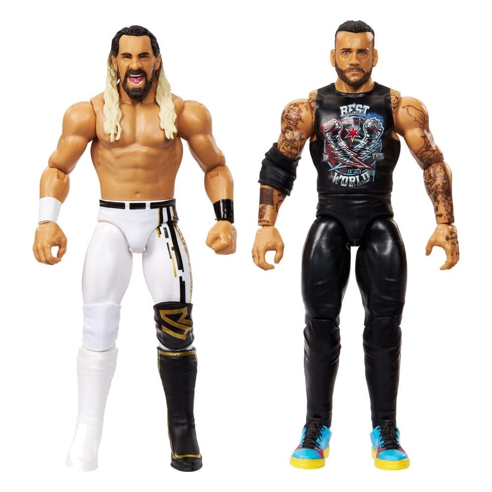 WWE CM Punk main event 2-pack 23 figure posing for dynamic action play
