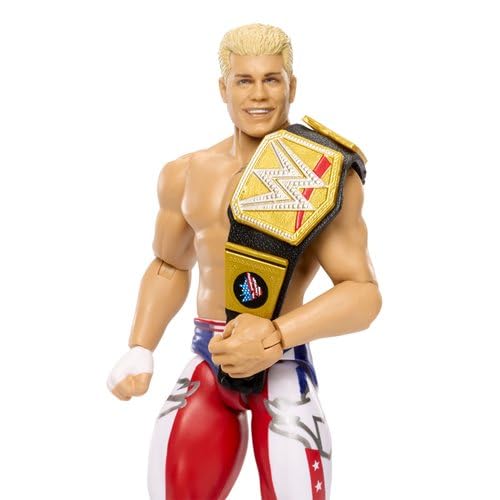 Close-up TrueFX face of WWE Cody Rhodes figure for lifelike collection