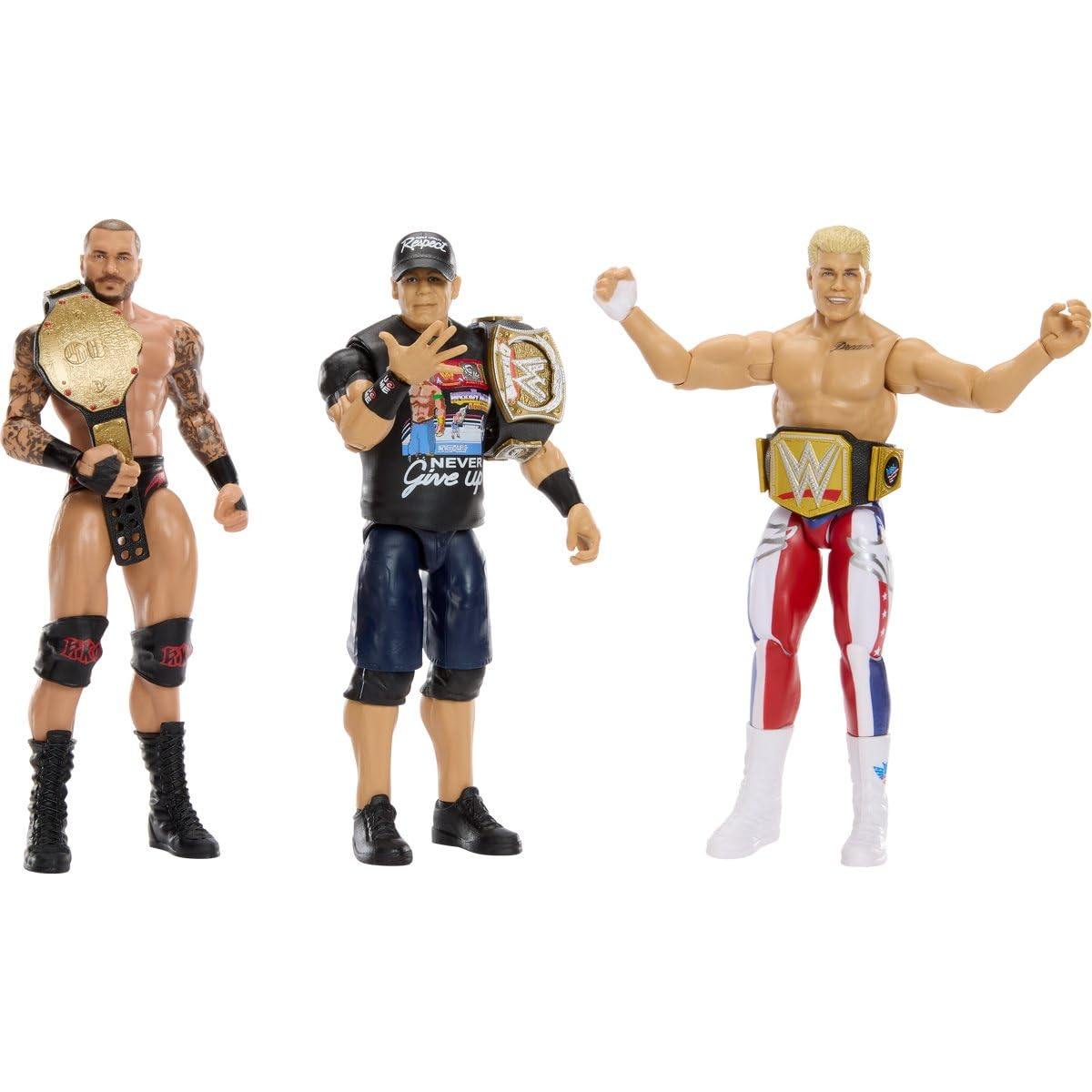 Championship title accessory for WWE Cody Rhodes figure to reenact title bouts
