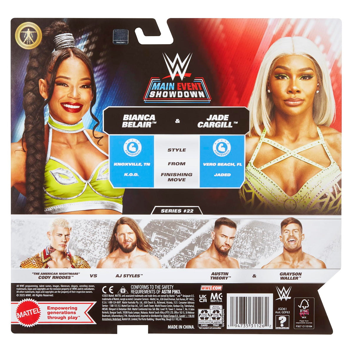 WWE Main Event 22 pack display-ready for shelf and storytelling