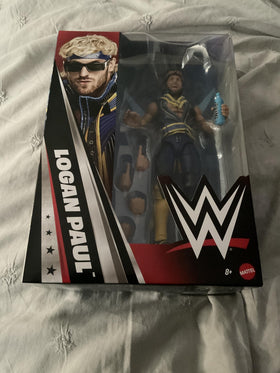 WWE Logan Paul back card art shows features and branding.