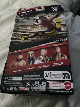 WWE Logan Paul Elite display stand for easy posing.