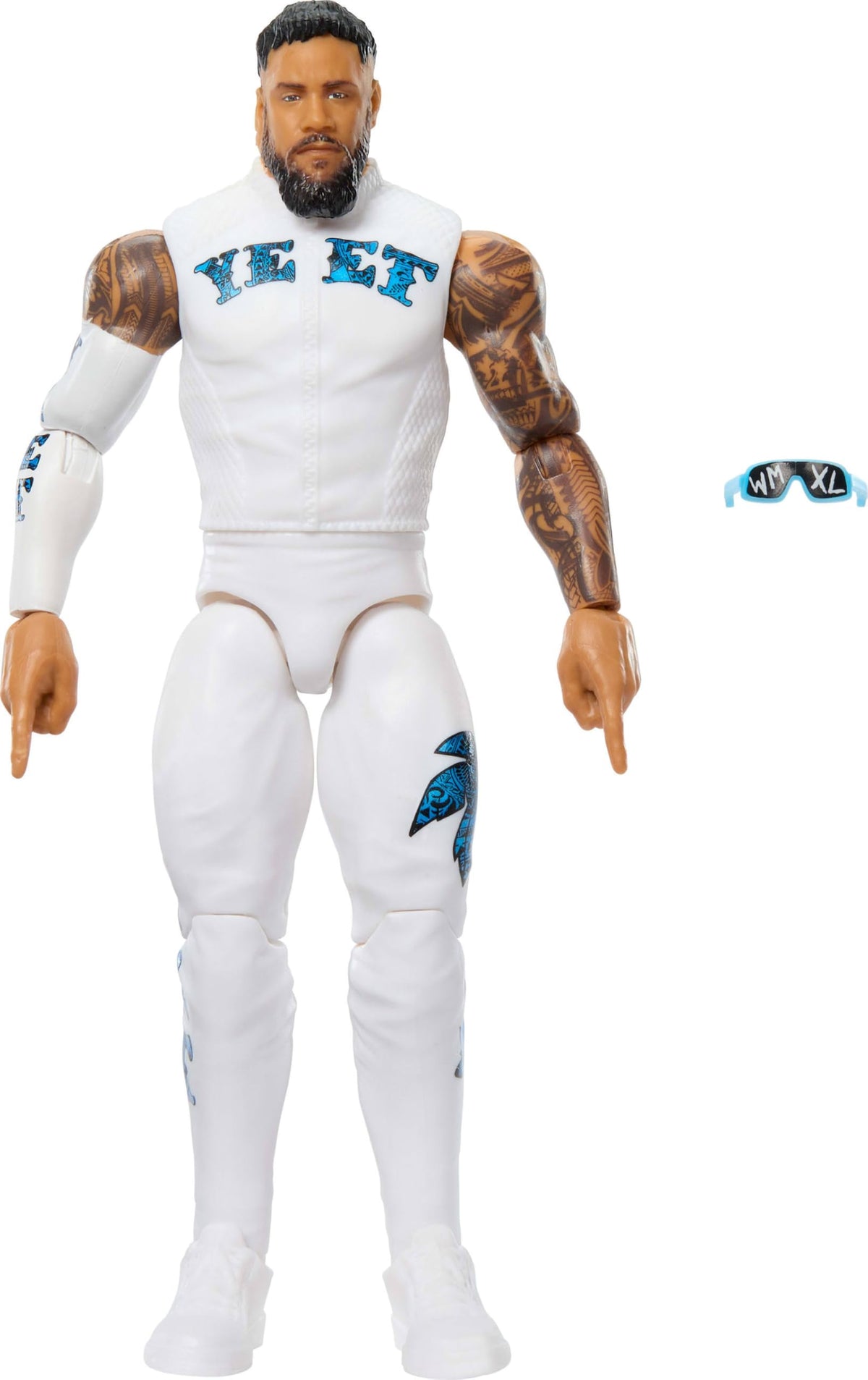 WWE Mattel Jey Usos main event figure in 6-inch scale for dynamic poseability.