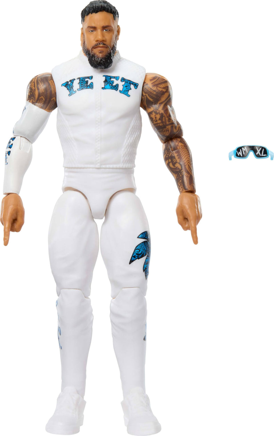 WWE Mattel Jey Usos main event figure in 6-inch scale for dynamic poseability.