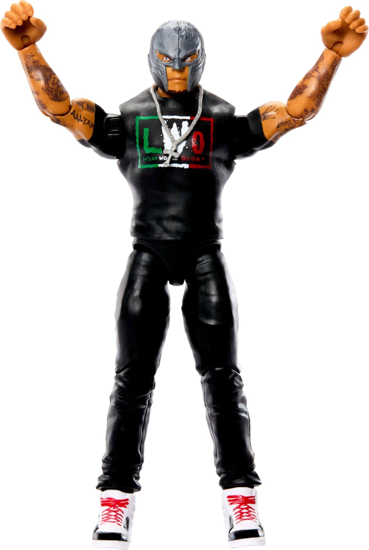 WWE Rey Mysterio 6-inch ring gear authentic styling for display.