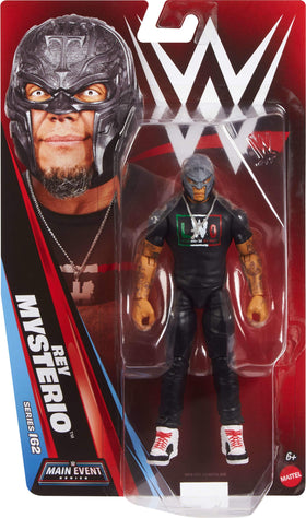 WWE Rey Mysterio Main Event 162 pose-ready figure shown in action stance.