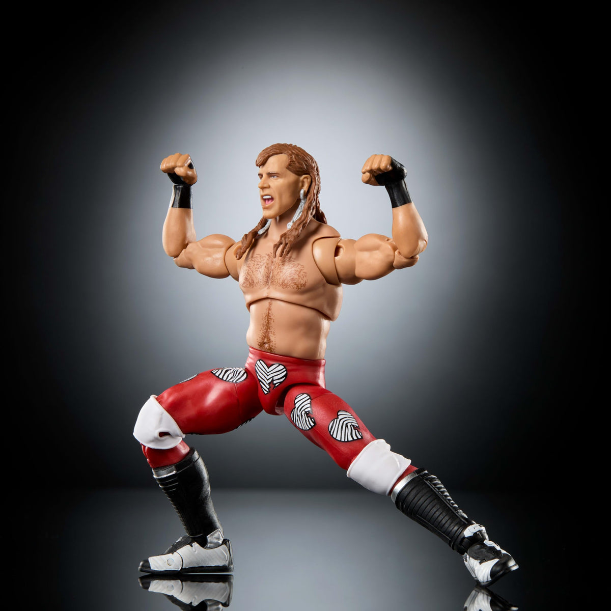 Shawn Michaels Ultimate Edition with swappable hands for versatile poses.