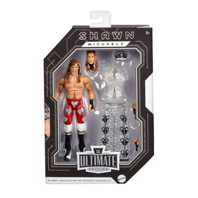 Shawn Michaels Ultimate Edition with swappable heads for varied expressions.