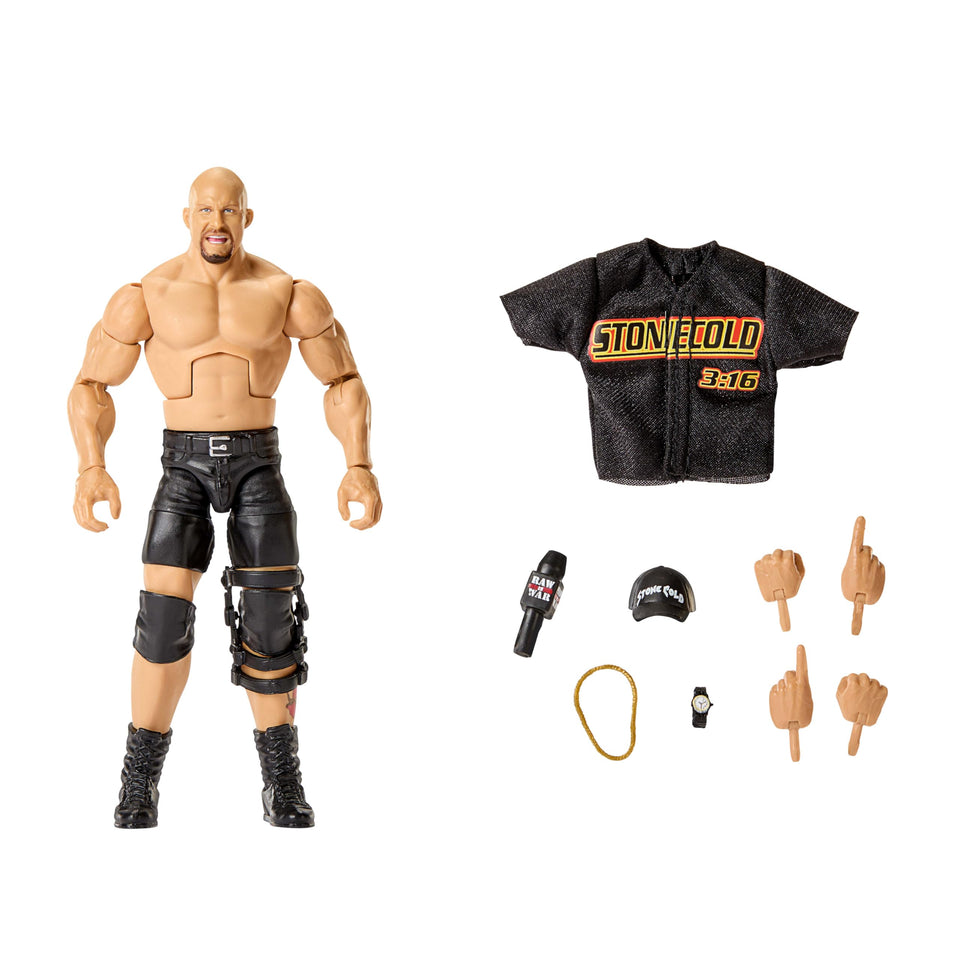 WWE Stone Cold Steve Austin figure front view with TrueFX realism.