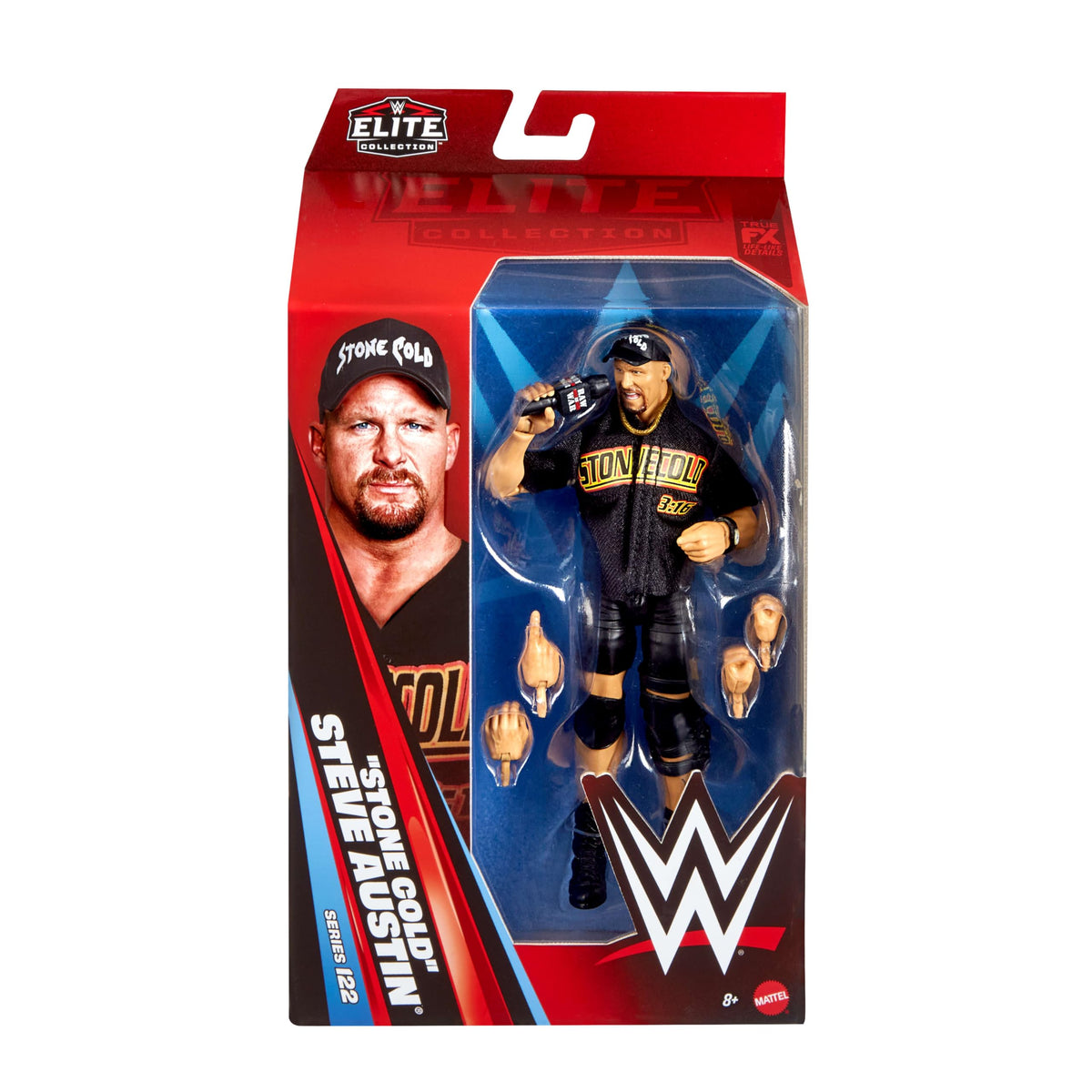 Stone Cold Steve Austin figure in dynamic pose highlighting articulation.