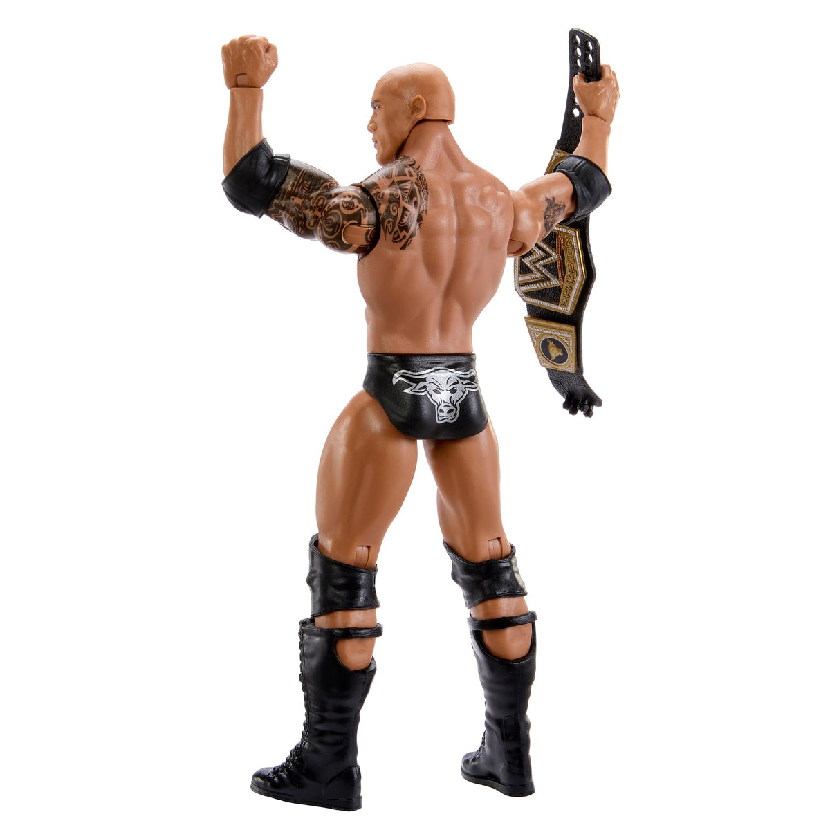 WWE The Rock figure with championship belt accessory ideal for recreating moments