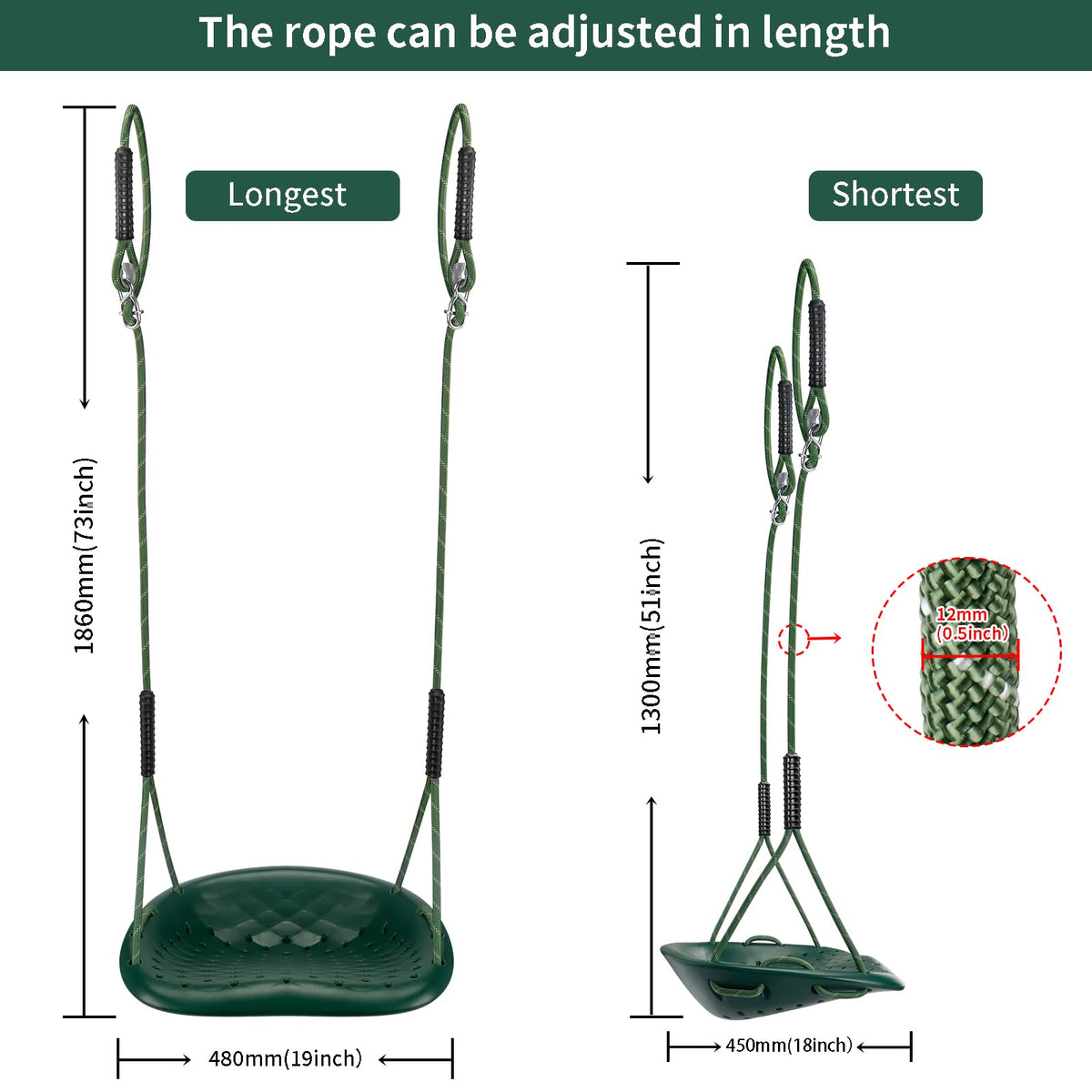 WWFFEN weather-resistant polyester rope withstands sun and rain.