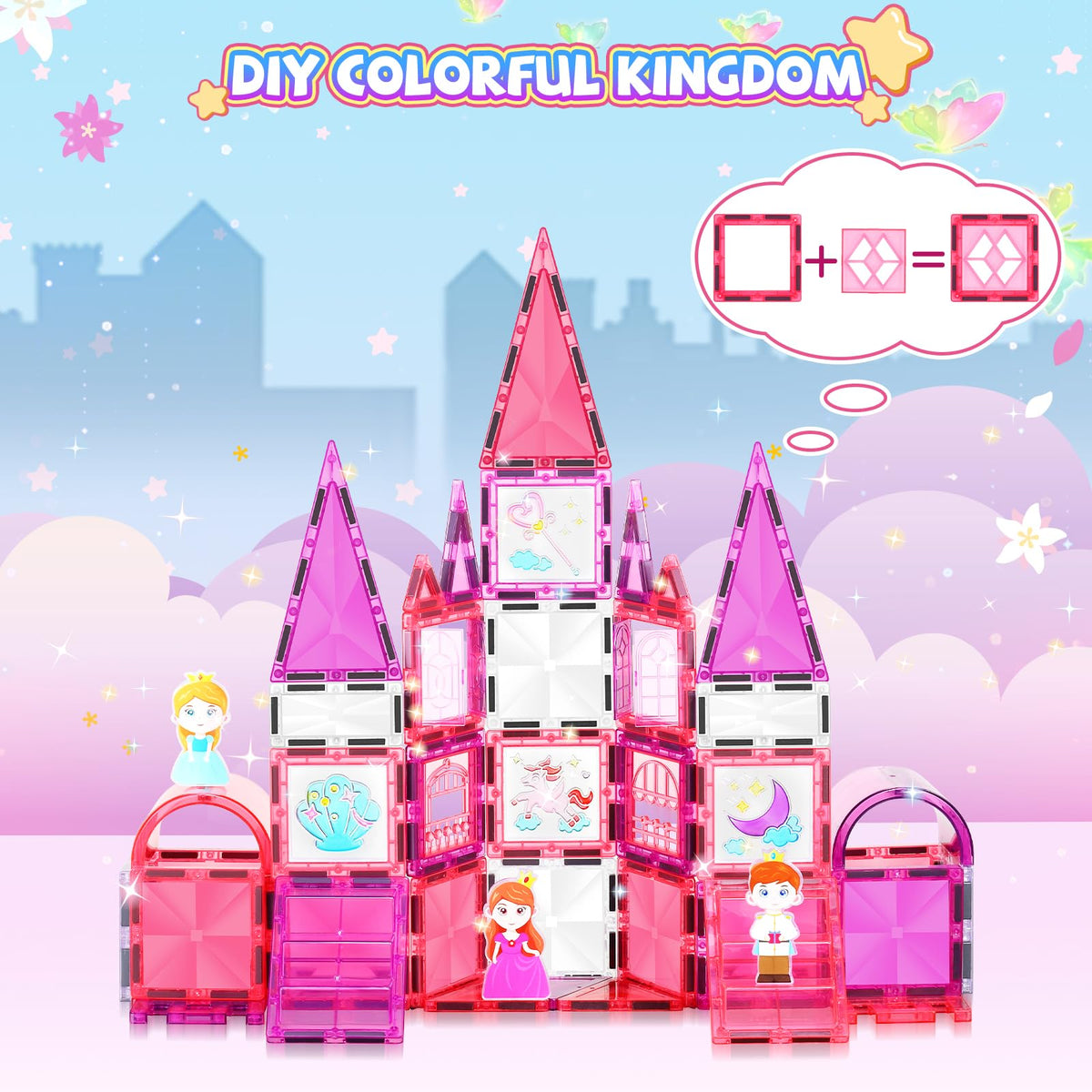 W WISE BLOCK DIY blocks for personalization, enabling unique touches on castles and carriages.