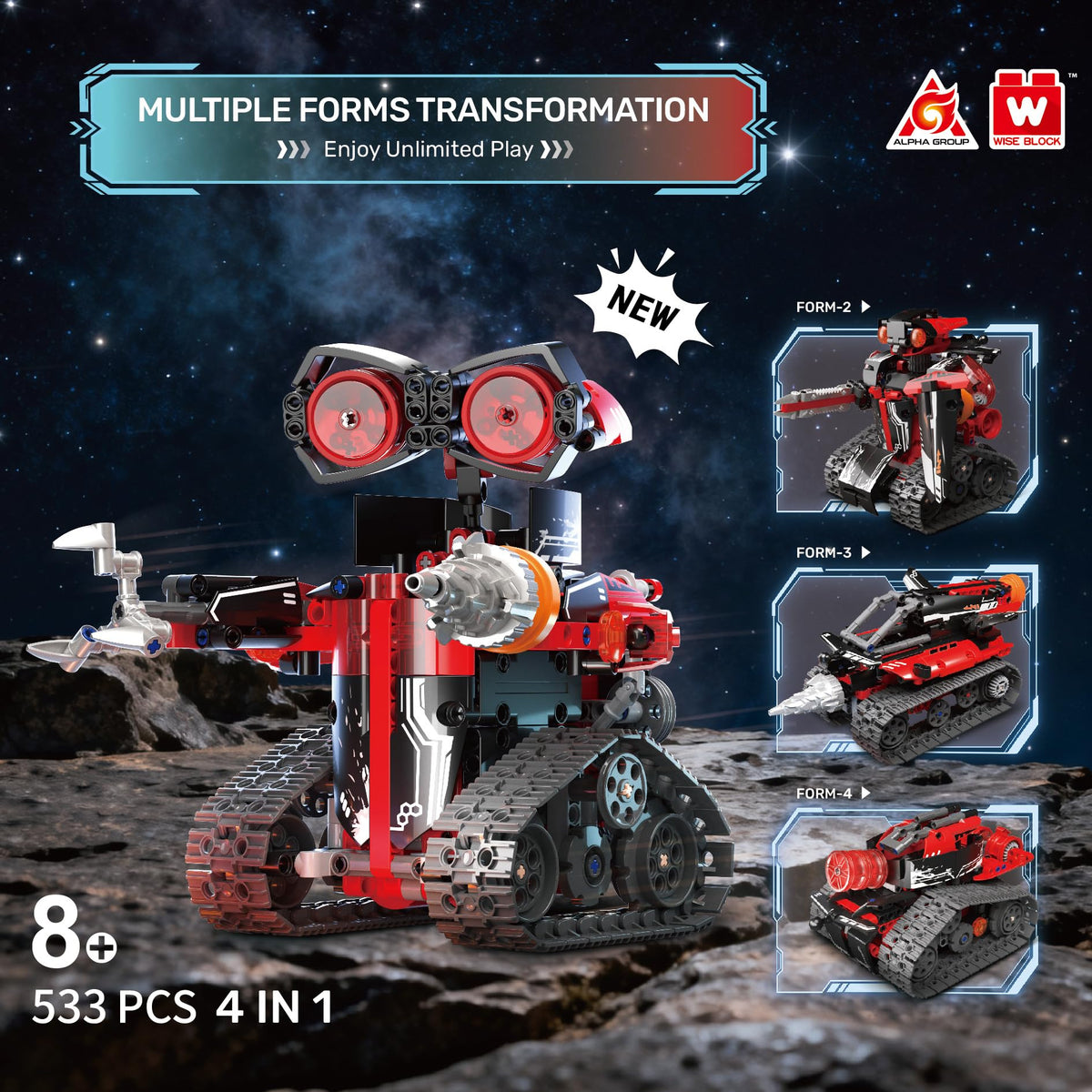 W WISE BLOCK E-BOT engineer mode in action for hands-on problem solving