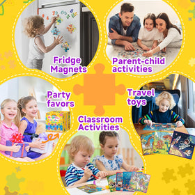 WWN magnetic puzzle animals—hands-on concentration during quiet play