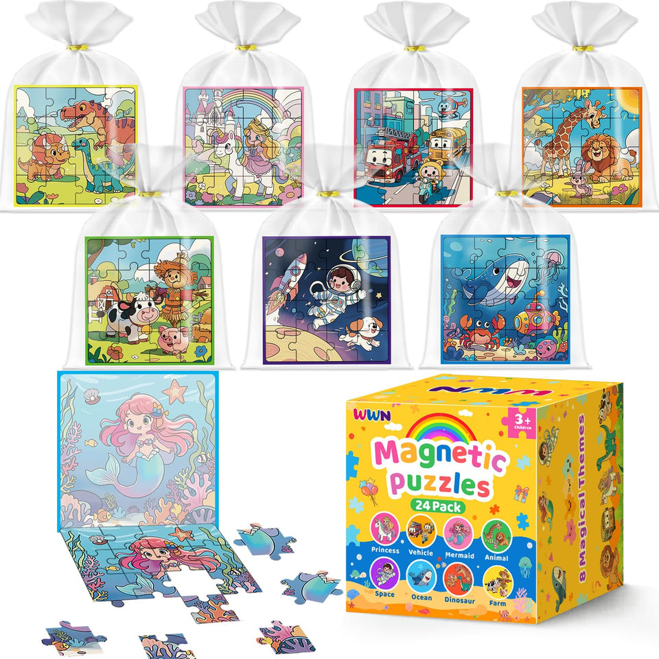WWN magnetic puzzle dinosaurs—travel-friendly activity boosts focus