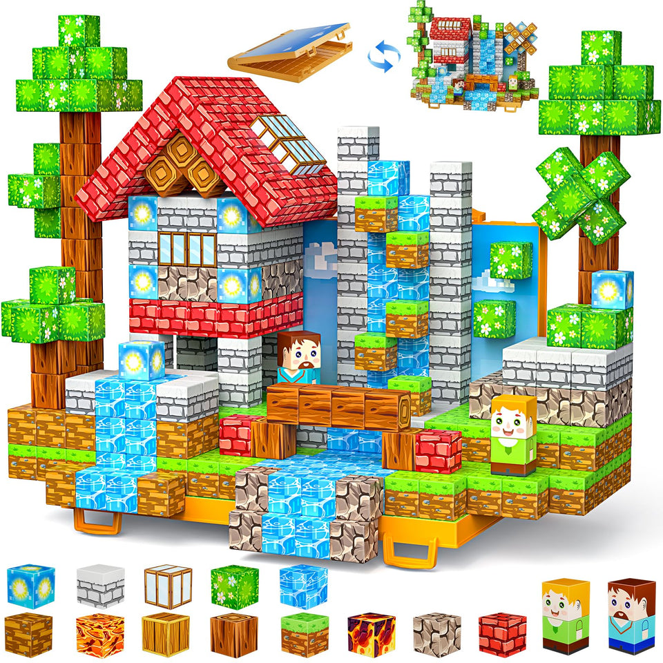 Wxlbr forest castle set blocks with leafy drawbridge and towers