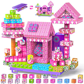 Wxlbr Magnetic Blocks castle park set encourages imaginative castle building and cooperative play.