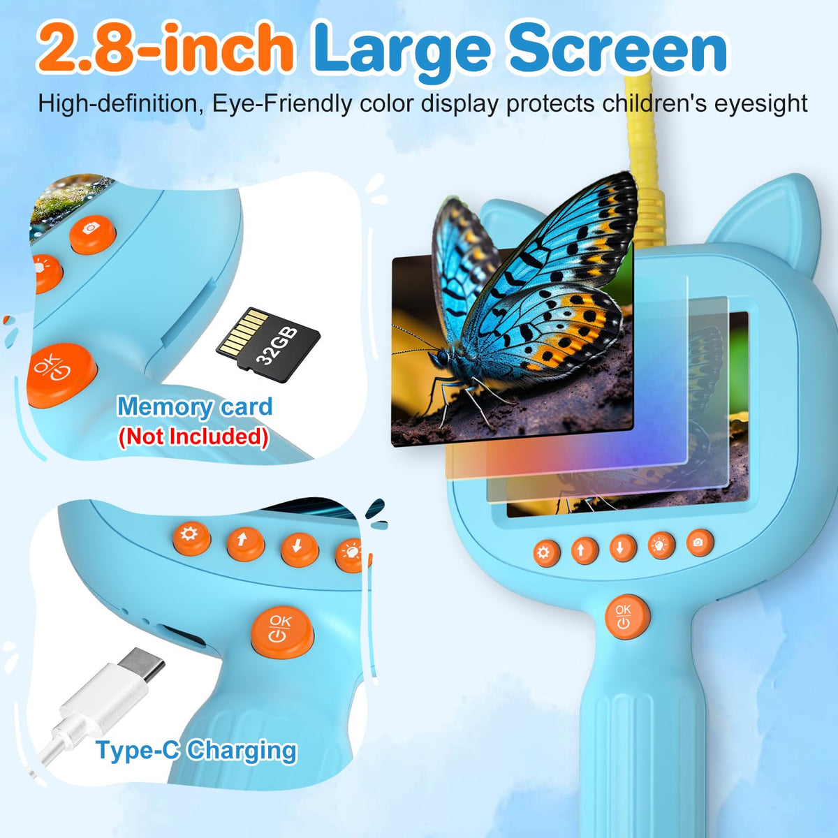 wxnlo flexible 31.5-inch tube reaches tight spots for indoor and outdoor probing