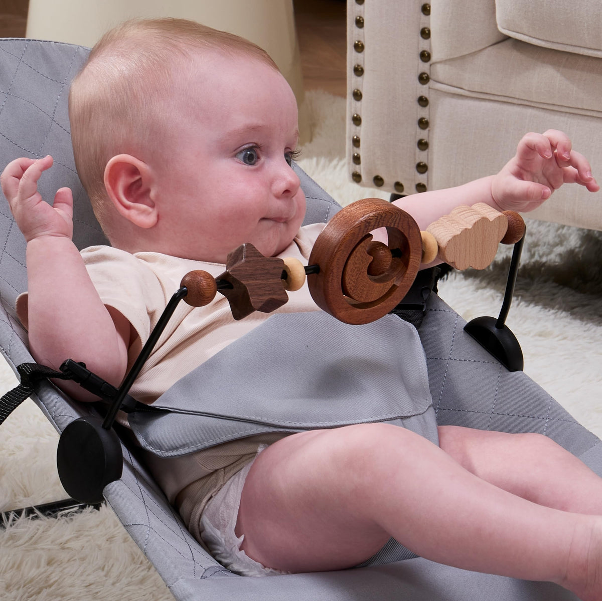 WYFWFDF toy bar is compatible with Baby Bjorn Bouncer Bliss and Balance Soft.