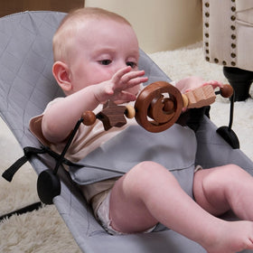 WYFWFDF toy bar featuring clouds in natural wood tones for soothing, engaging play.