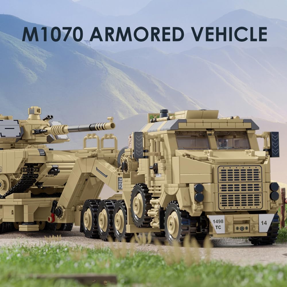 Wyiauy M1070 armored vehicle detail showcases authentic armor textures for realistic display and collection.