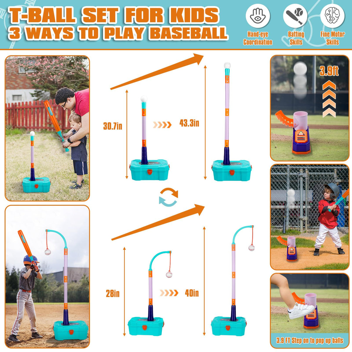 WYRJXYB automatic pitching machine adds dynamic batting practice without extra setup.