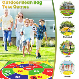 WYRJXYB double-sided play mat enabling tic tac toe and toss games