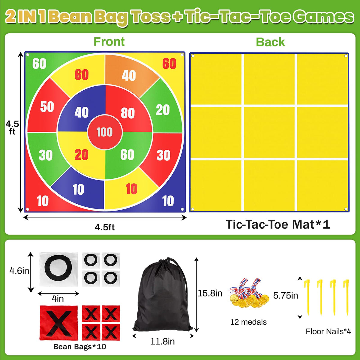 WYRJXYB outdoor games bundle for parties, picnics, and backyard fun