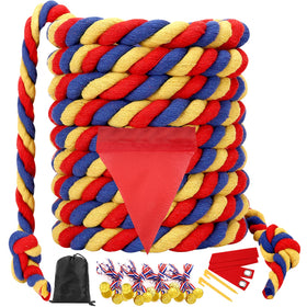 WYRJXYB Tug of War Rope 60ft set up in a sunny backyard for group play