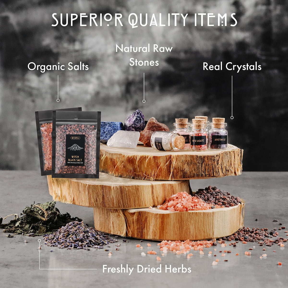 Wyspell spell candles with holders provide colorful ritual ambiance