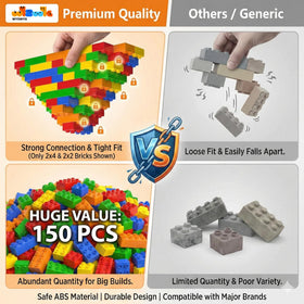 WYSWYG 100-square and 50-rectangle bricks ready to complement large-brand sets