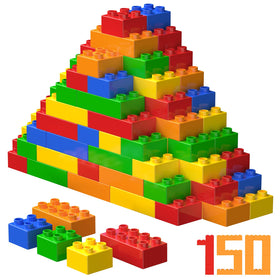 WYSWYG 150 Pcs jumbo blocks set in box for expansive imaginative play
