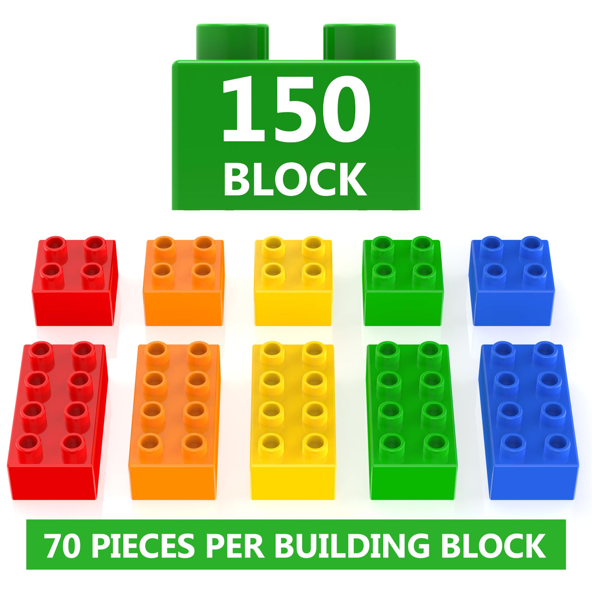 WYSWYG premium non-toxic ABS bricks with smooth edges for safe play