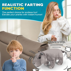 WYZOID hippo plush toy battery included ready for immediate play.