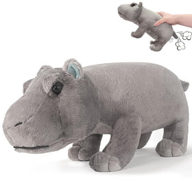 WYZOID hippo plush toy front view inviting cuddles and playful interaction.