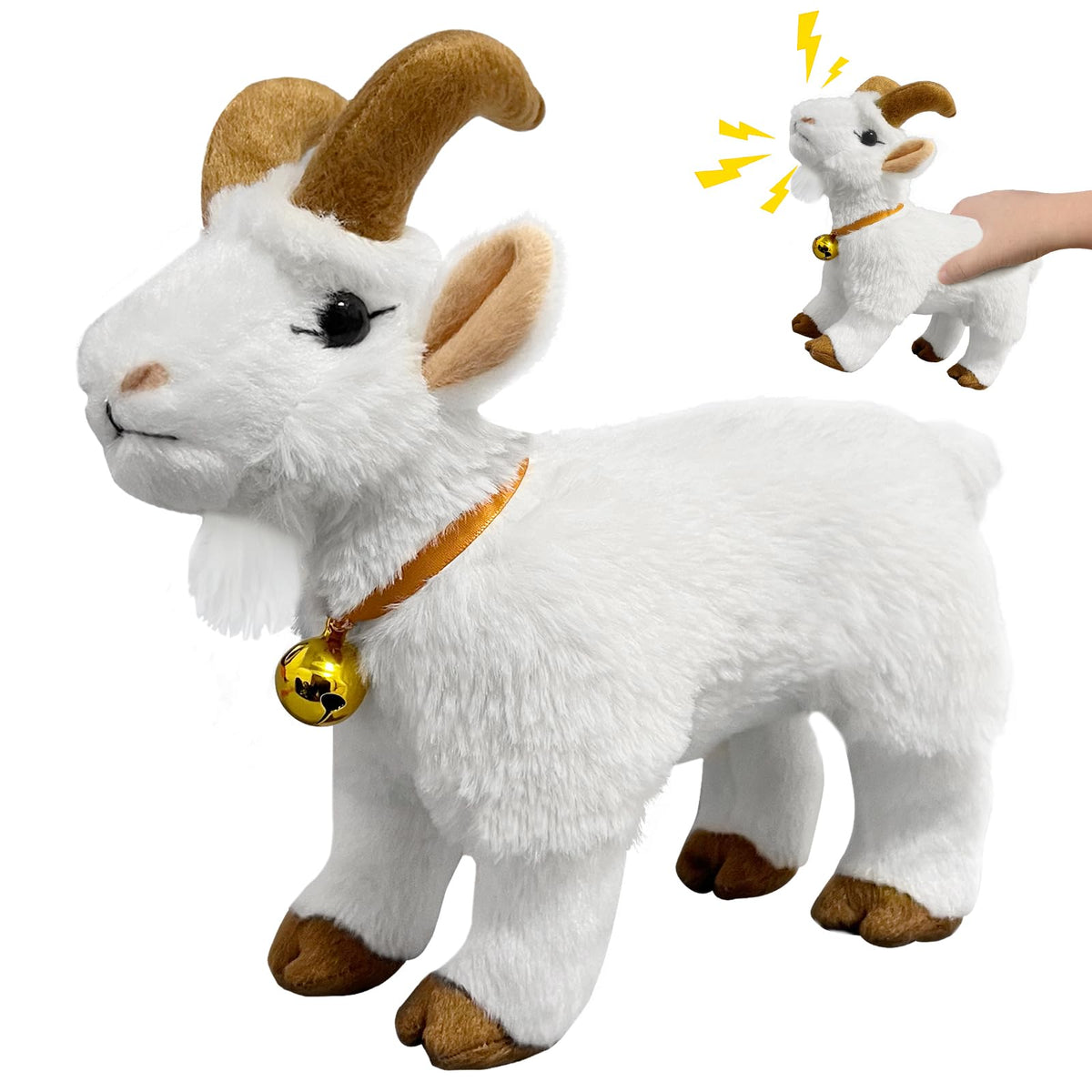 WYZOID Screaming Goat Toy close-up highlights soft plush texture for cozy play.
