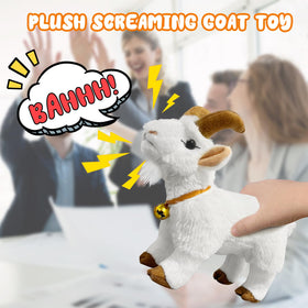 WYZOID Screaming Goat Toy plush texture shows durable fabric for long-lasting fun.
