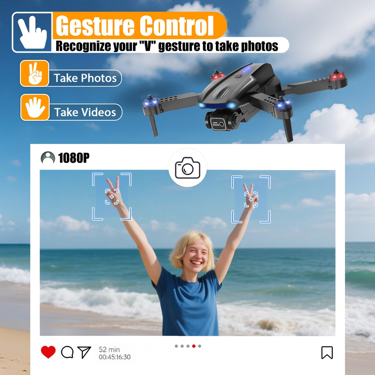 X-shop drone features beginner-friendly dual-control for easy, safe flights